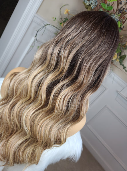 "Karla" - Full Monofilament Lace Front wig (caramel balayage)