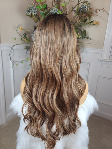 "Karla"- Lace front, full monofilament (mocha cream)