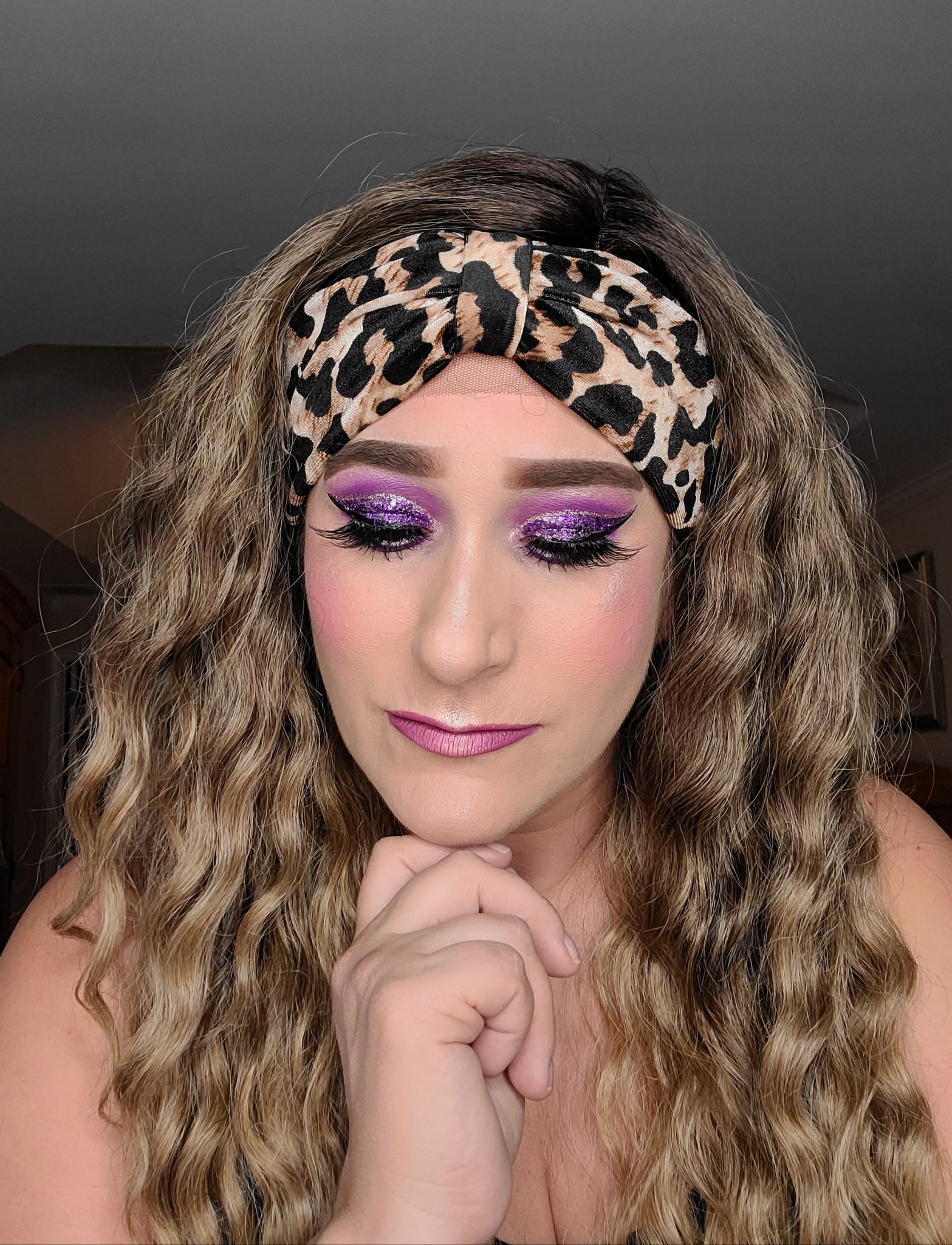 Leopard print knot Headband