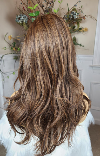 "Kate" -Full Monofilament Lace Front (tofee brown root tip)