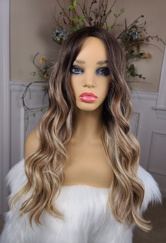 "Karla" - Full Monofilament Lace Front wig (caramel balayage)