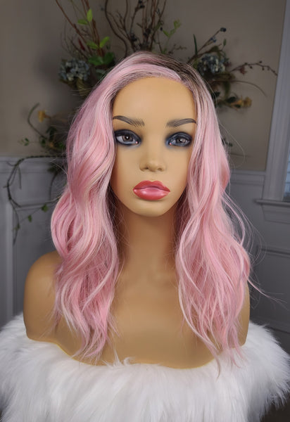 "Blanche" - Left Monofilament Lace Front (bubble gum pink)