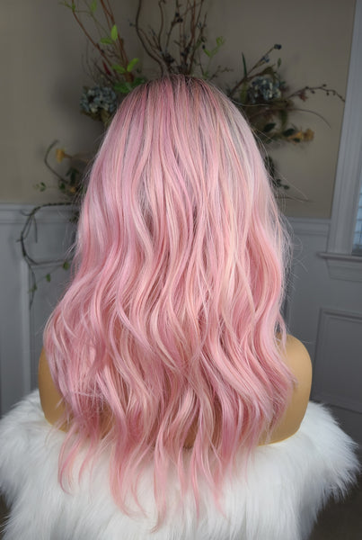 "Blanche" - Left Monofilament Lace Front (bubble gum pink)