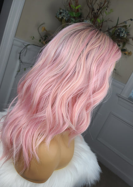 "Blanche" - Left Monofilament Lace Front (bubble gum pink)