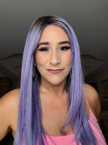 "Gwen"- Full Monofilment Lace Front Wig, Long ( color Galaxy)