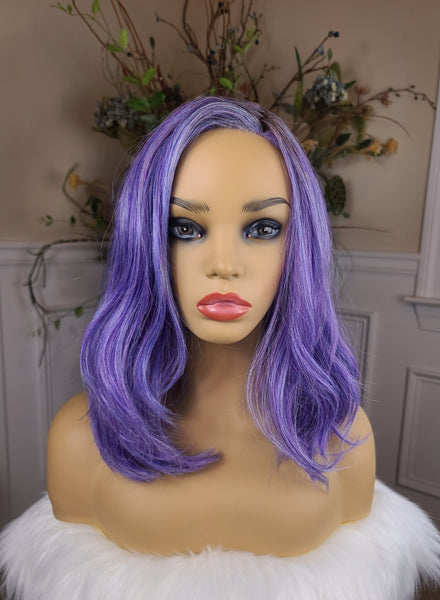 "Alexis" - Lace front partial monofilament ( color galaxy)