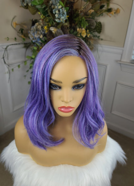 "Alexis" - Lace front partial monofilament ( color galaxy)