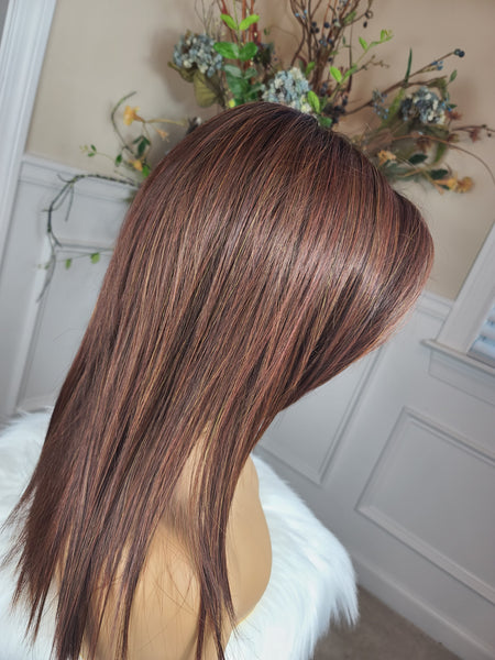 "Linda"- Lace Front Partial Monofilament (cherry cola)