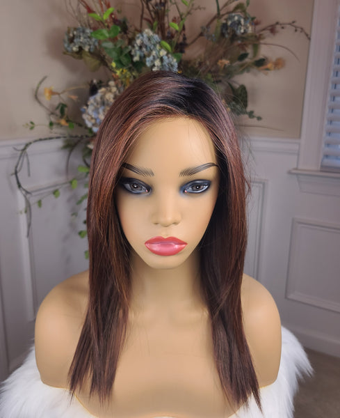 "Linda"- Lace Front Partial Monofilament (cherry cola)