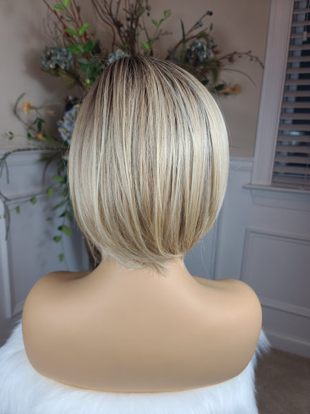 "Blair"- Lace Front, Partial Monofilament (honey blonde)