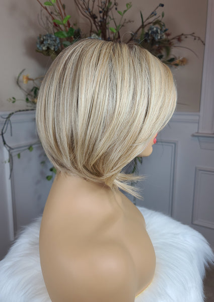 "Blair"- Lace Front, Partial Monofilament (honey blonde)