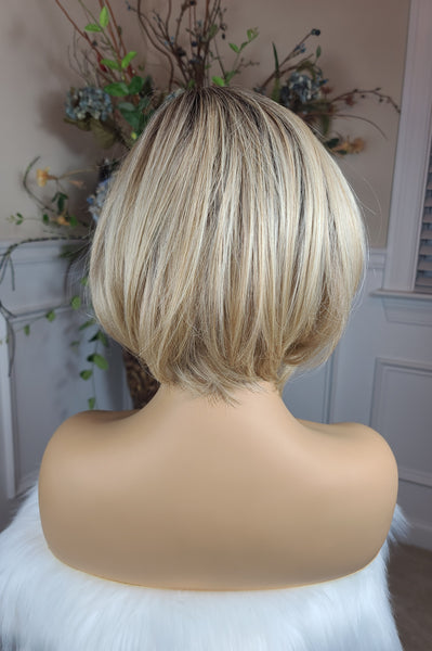 "Blair"- Lace Front, Partial Monofilament (honey blonde)