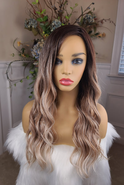 "Karla"- Lace Front, Full Monofilament (peach balayage)