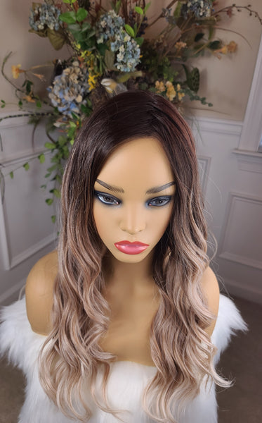 "Karla"- Lace Front, Full Monofilament (peach balayage)