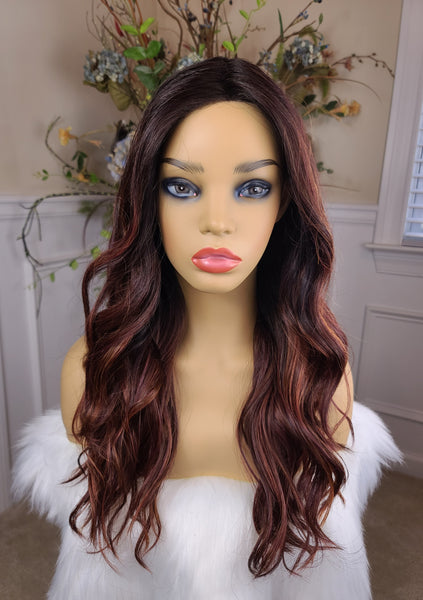 "Lori"- Lace Front, partial monofilament (grapefruit balayage)