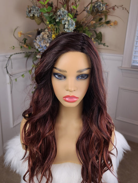 "Lori"- Lace Front, partial monofilament (grapefruit balayage)