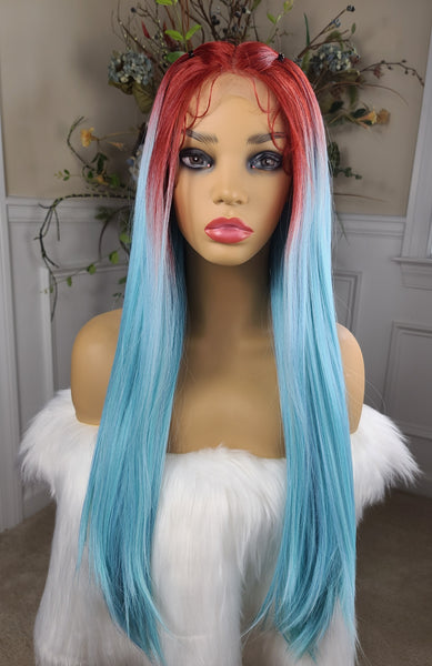 "Barbie 2" - Lace front,  deep middle shiftable part (pony tails come out)