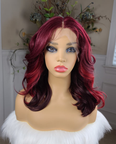 "Velvet Cake"- Lace front, deep middle shiftable part