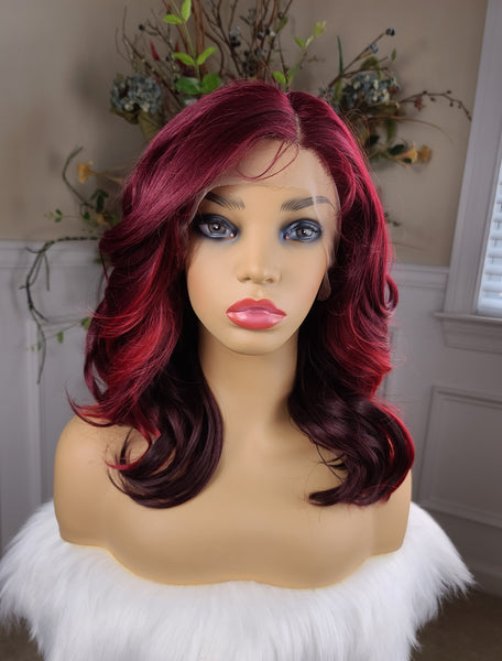 "Velvet Cake"- Lace front, deep middle shiftable part