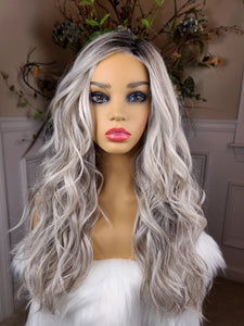 "Shelia"- Lace front ,deep middle shiftable partial monofilament