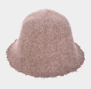 100% Wool Bucket Hat ( colors taupe or burgundy)